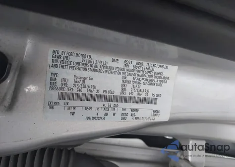 2015 Ford Focus Se from USA, damaged, VIN 1FADP3K26FL310938